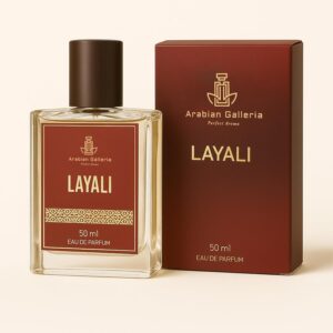 Layali by Arabian Galleria | Long Lasting & Premium Fragrance | Luxury Perfume for Women | Vanilla, Amber & Musk | Eau de Parfum | 50 ml